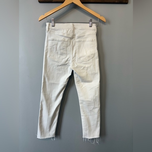 Banana Republic High-rise Skinny Cropped White Jeans size 25/0 - Picture 5 of 8